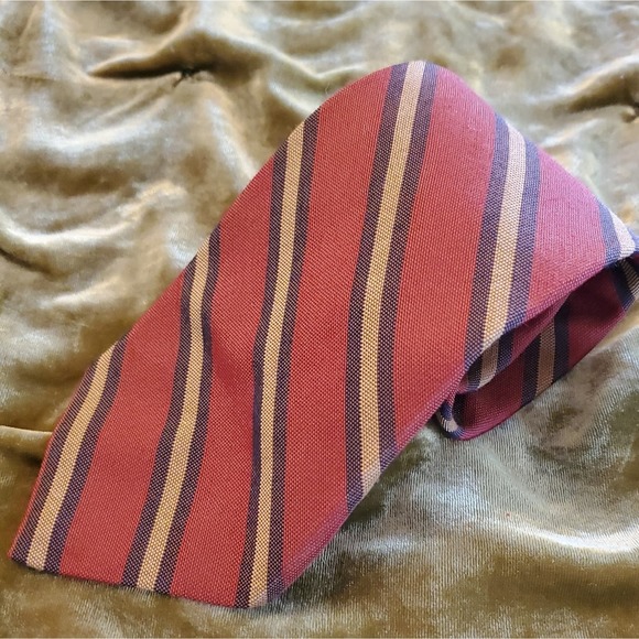 Robert Talbott striped silk and wool blend men's necktie - Picture 1 of 10